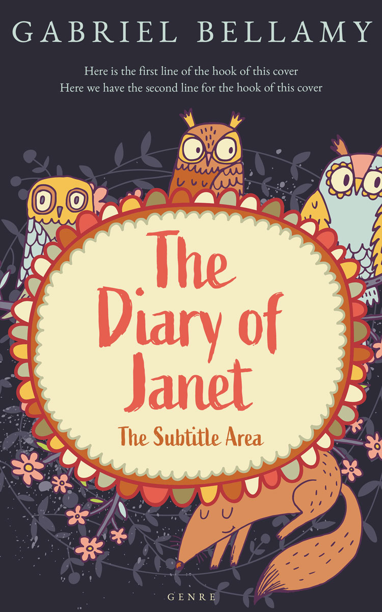 2D view of Premade Children's Book Cover - Double Spanish White