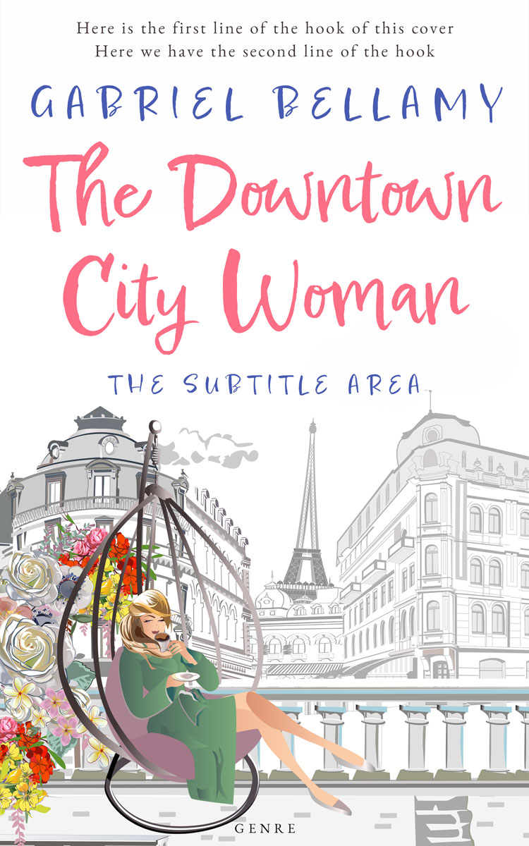 2D view of Premade Chick Lit Book Cover - Timberwolf