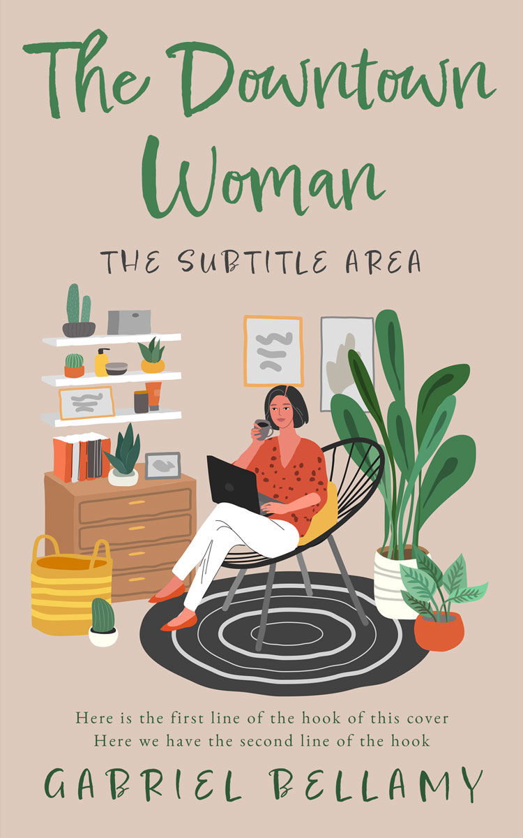 2D view of Premade Chick Lit Book Cover - Wafer