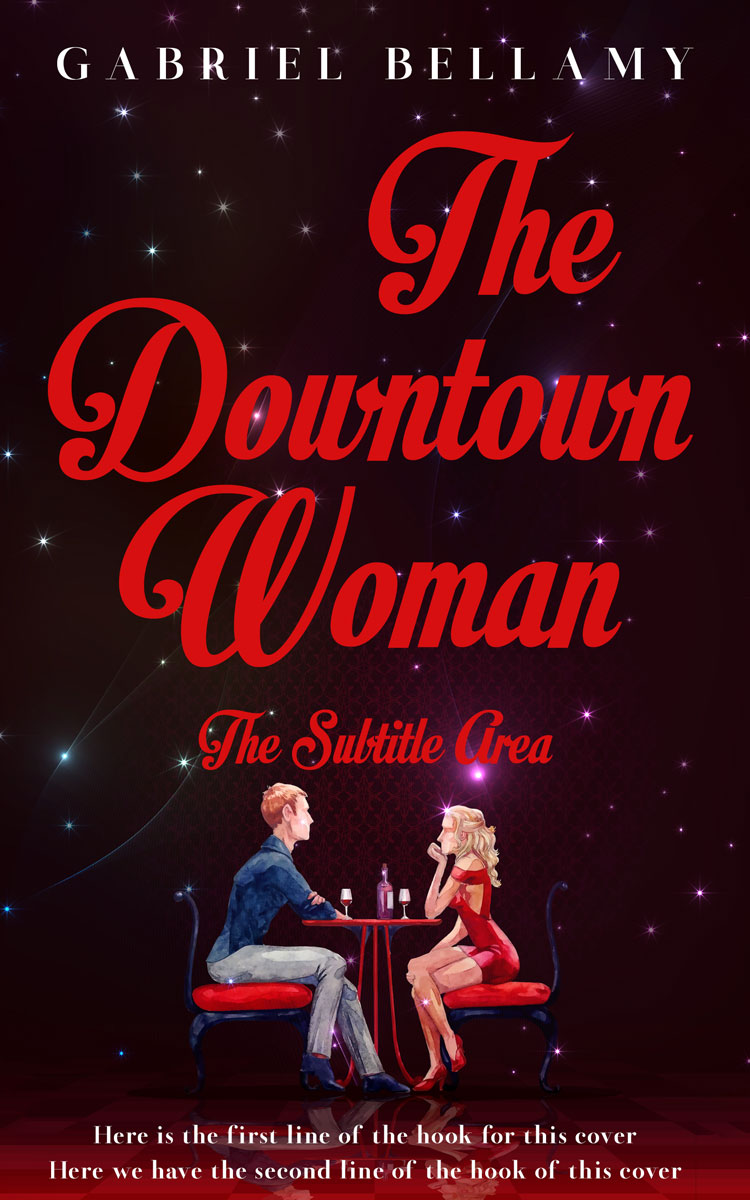 2D view of Premade Romance Book Cover - Asphalt