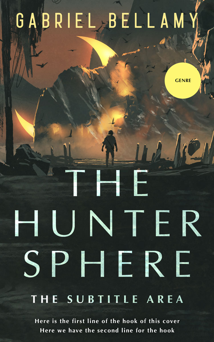 2D view of Premade Fantasy Book Cover - Heavy Metal