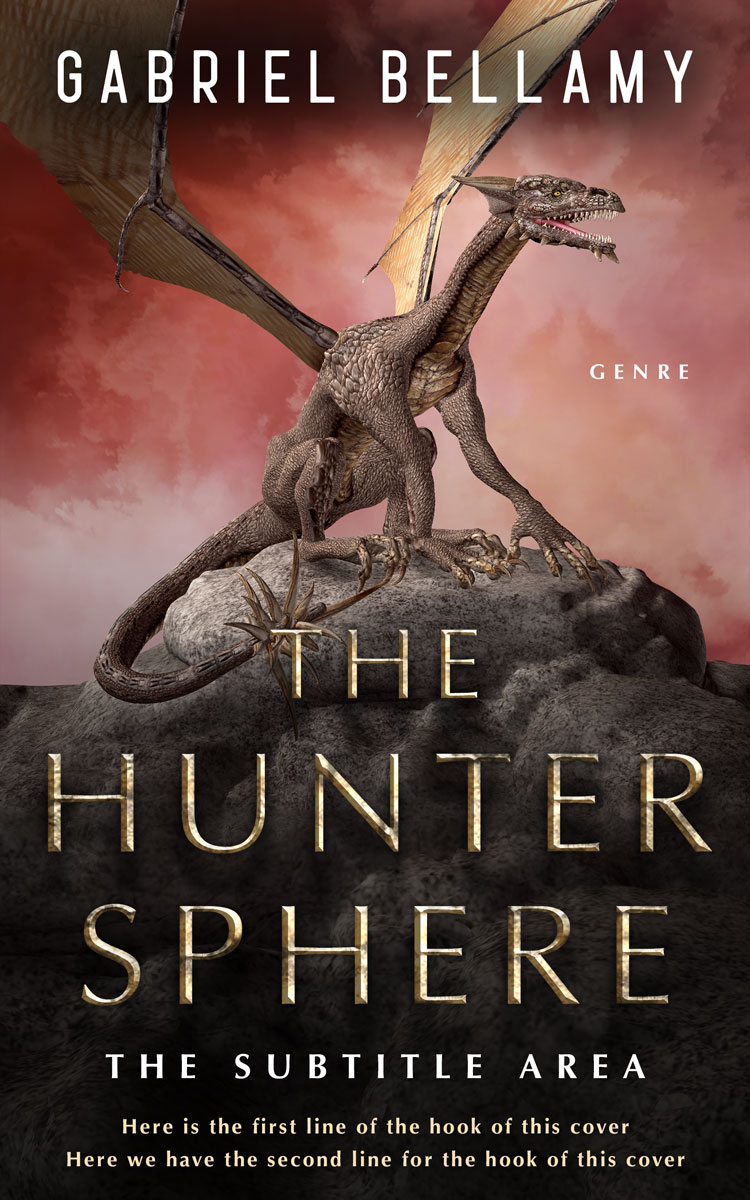 2D view of Premade Fantasy Book Cover - Cocoa Brown