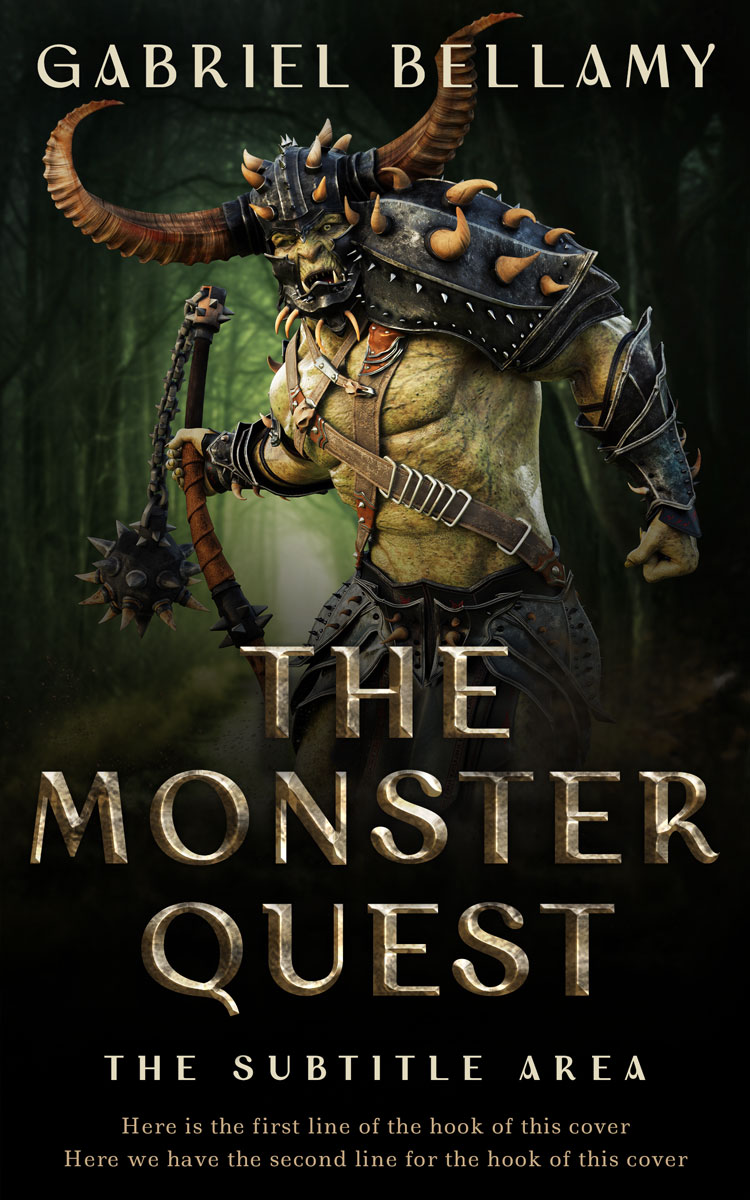 2D view of Premade Fantasy Book Cover - Rangoon Green