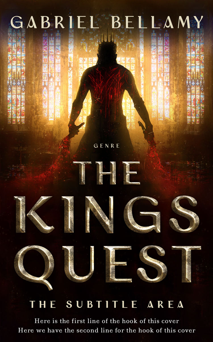 2D view of Premade Fantasy Book Cover - Tan