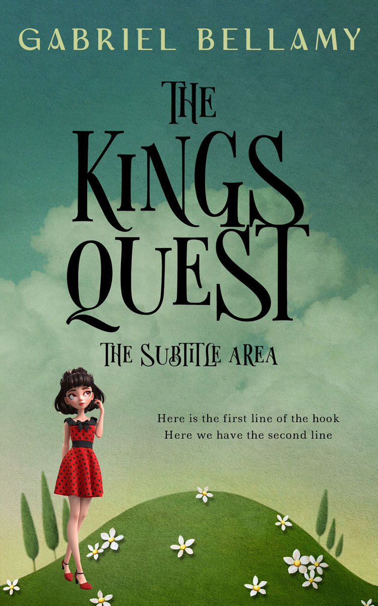 2D view of Premade Teen & Young Adult Book Cover - Viridian Green