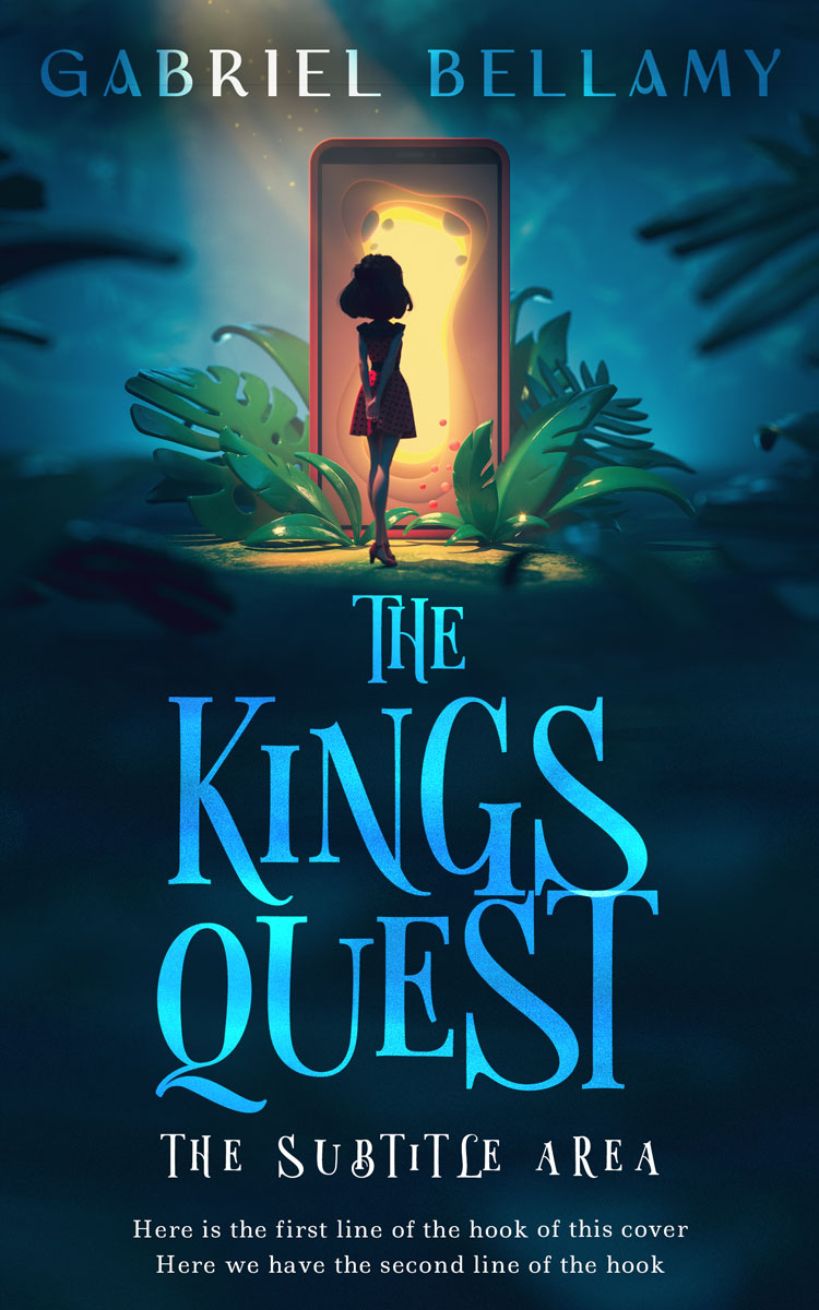 2D view of Premade Fantasy Book Cover - Tiber