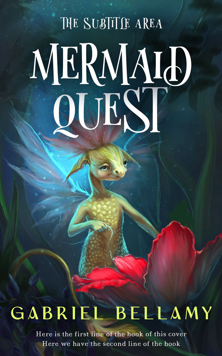 2D view of Premade Fantasy Book Cover - Ebony Clay