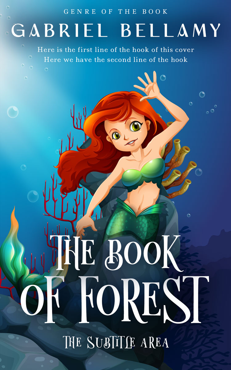 2D view of Premade Fantasy Book Cover - Biscay