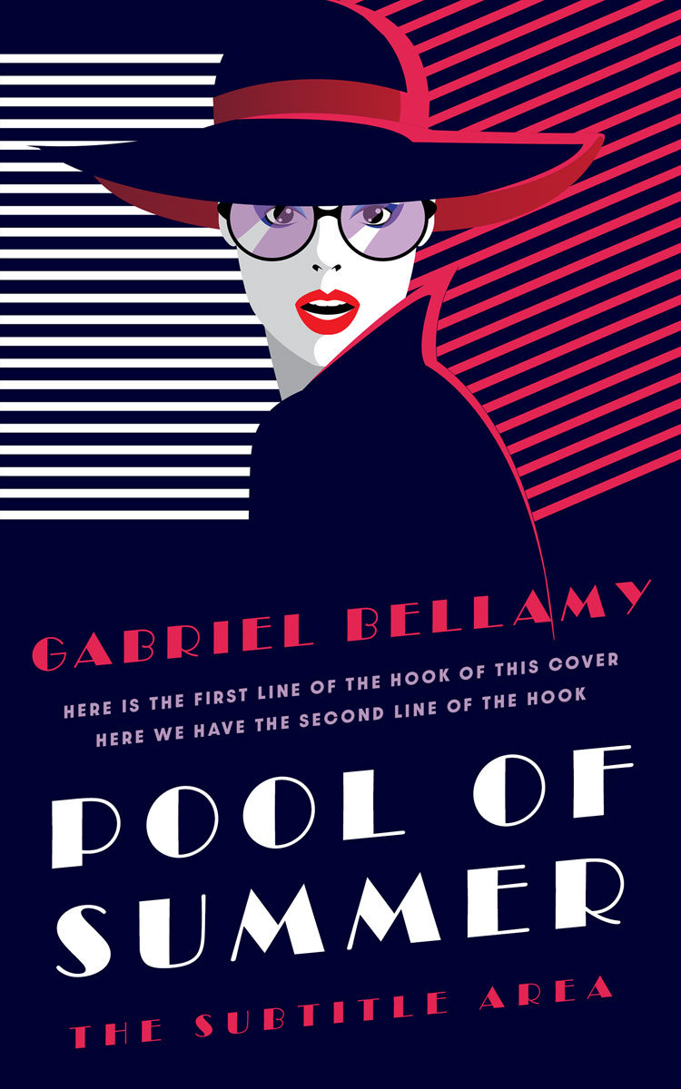 2D view of Premade Chick Lit Book Cover - Black Rock