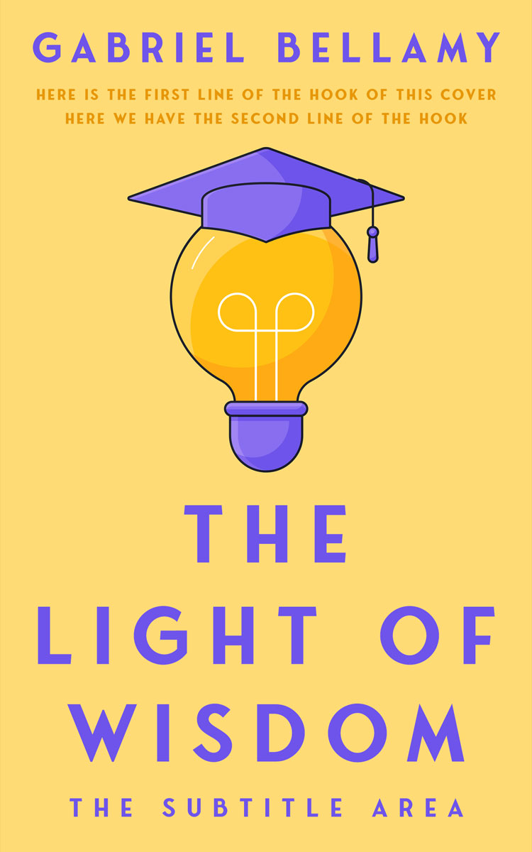 2D view of Premade Education Book Cover - Marigold Yellow