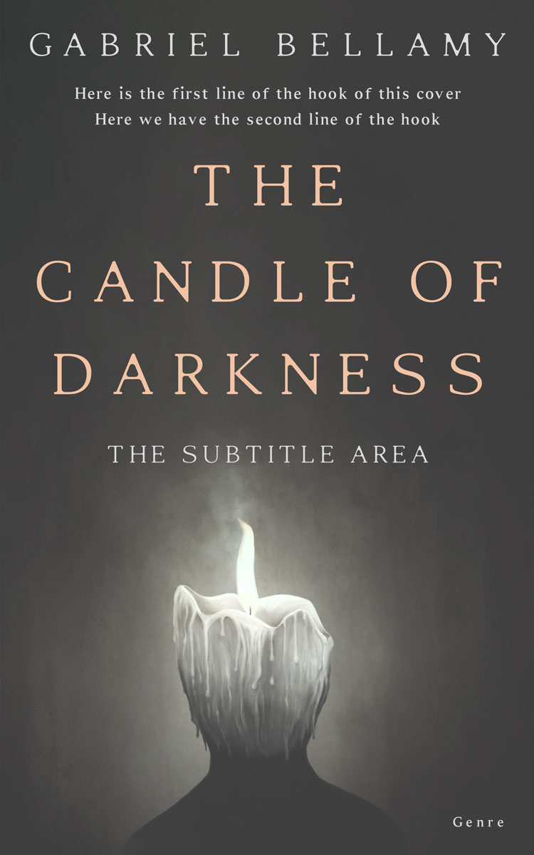 2D view of Premade Abstract Book Cover - Fuscous Gray