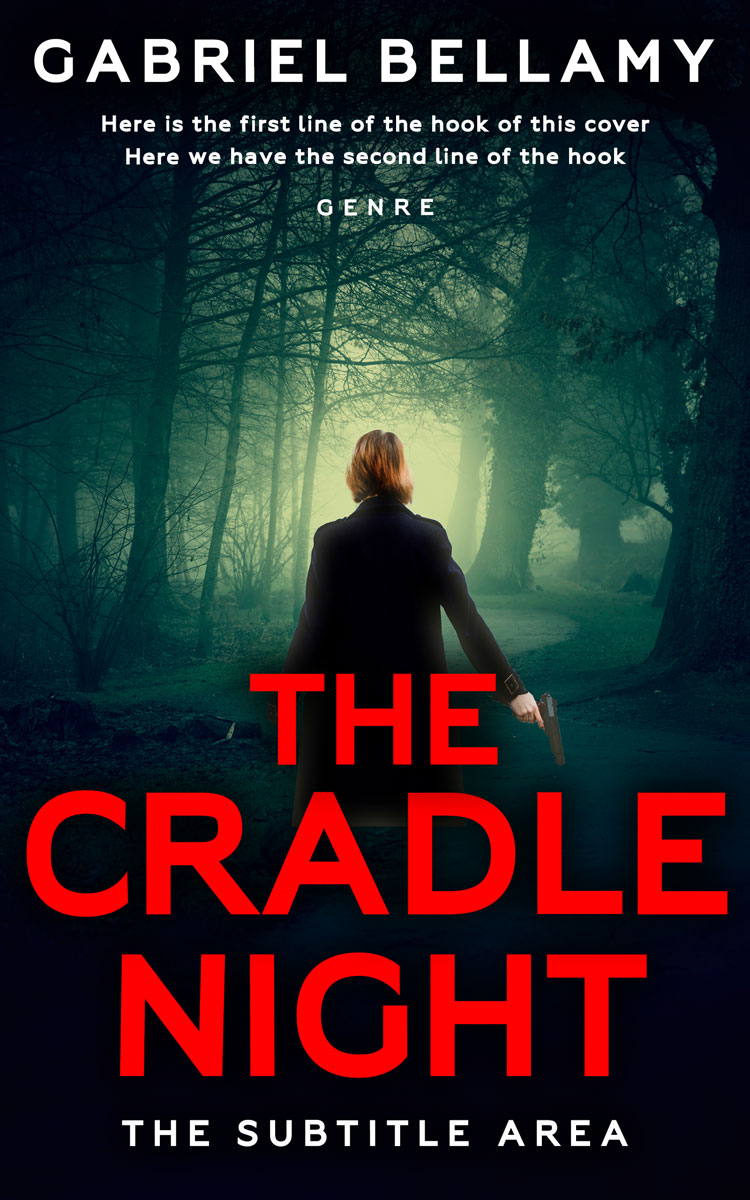 2D view of Premade Mystery & Thriller & Suspense Book Cover - Cinnabar