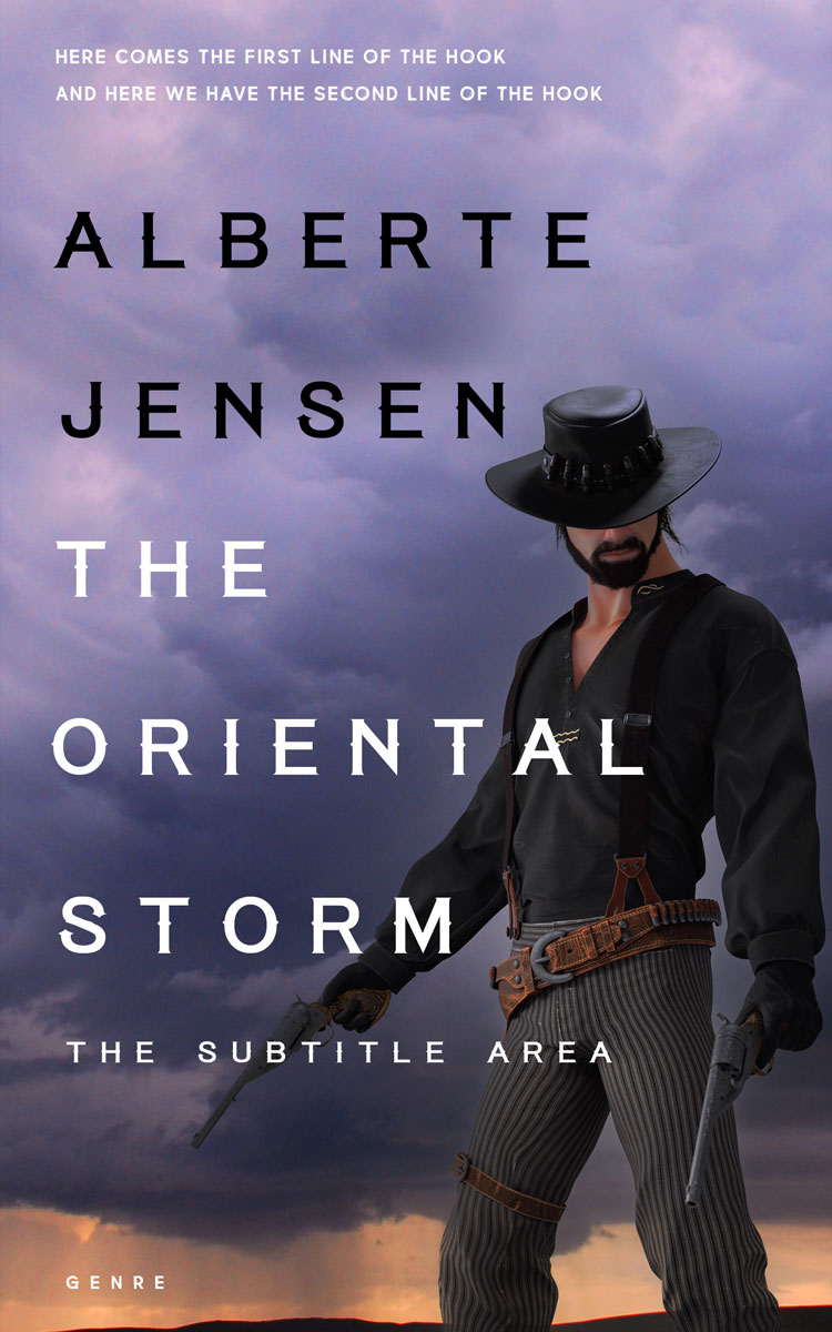 2D view of Premade Action & Adventure Book Cover - Ship Gray