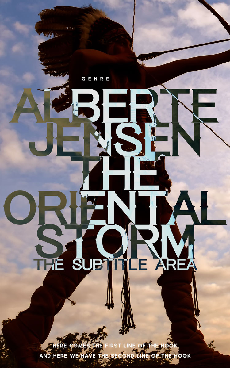 2D view of Premade Western Book Cover - Pink Swan