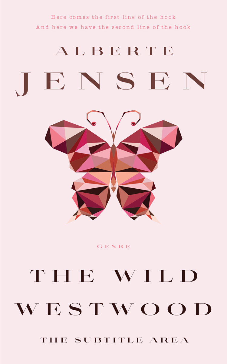 2D view of Premade Abstract Book Cover - Linen