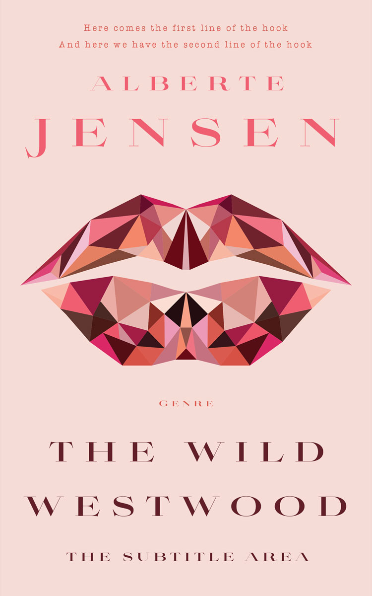 2D view of Premade Chick Lit Book Cover - Almond