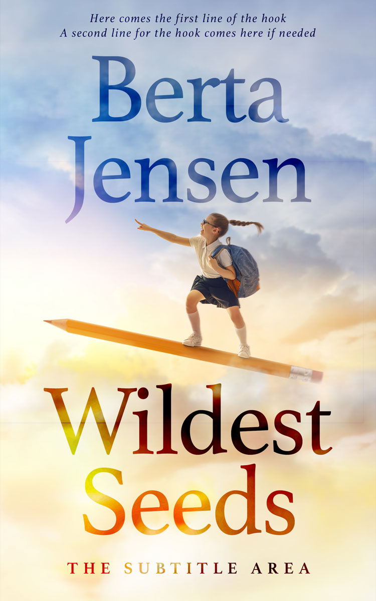 2D view of Premade Education Book Cover - Timberwolf