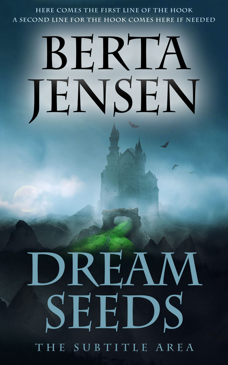 2D view of Premade Fantasy Book Cover - Mirage