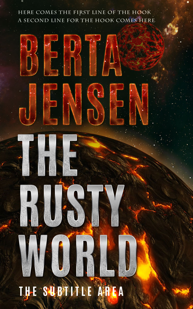 2D view of Premade Science Fiction Book Cover - Old Rose