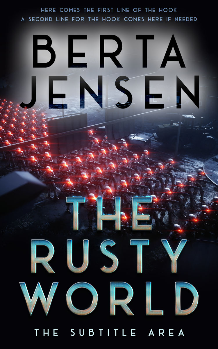 2D view of Premade Apocalyptica Book Cover - Dusty Gray