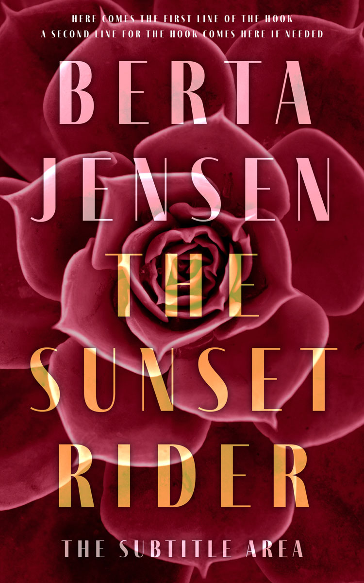 2D view of Premade Abstract Book Cover - Dark Tan