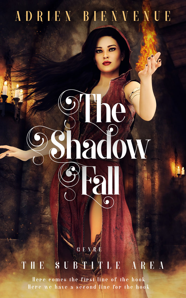 2D view of Premade Fantasy Book Cover - Whiskey