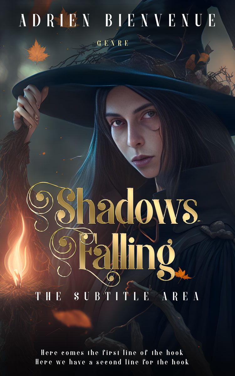 2D view of Premade Fantasy Book Cover - Shark