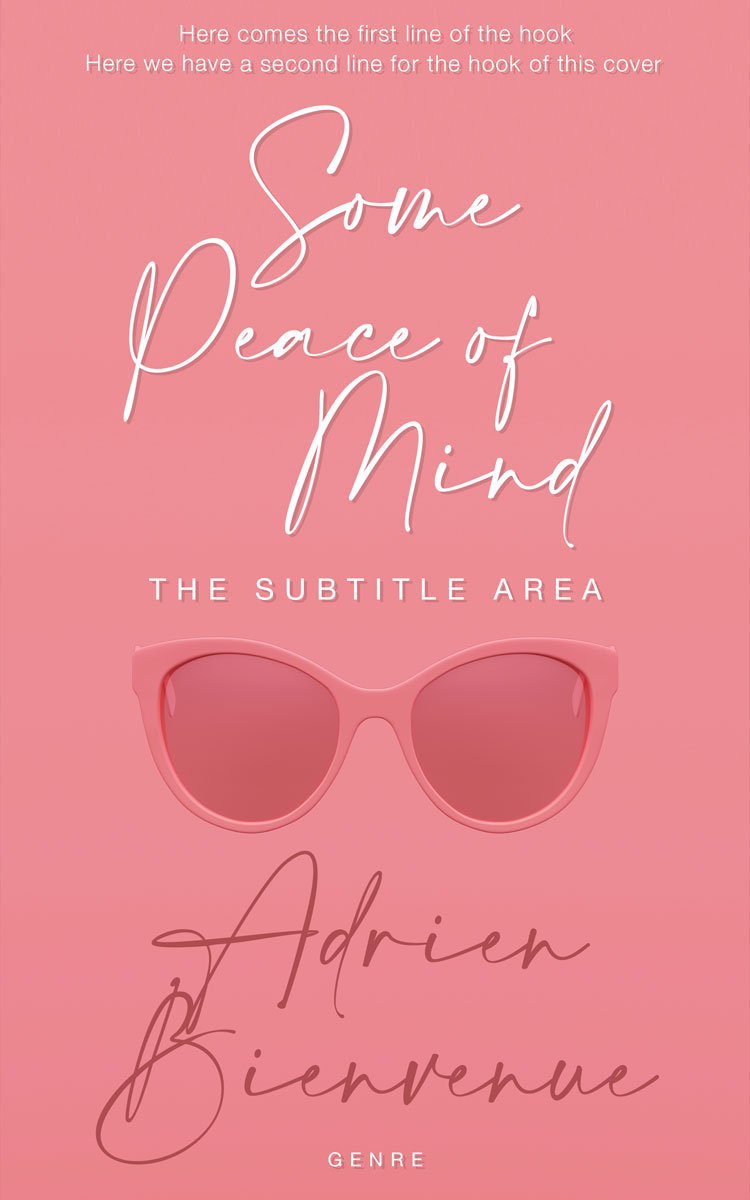 2D view of Premade Chick Lit Book Cover - Sea Pink