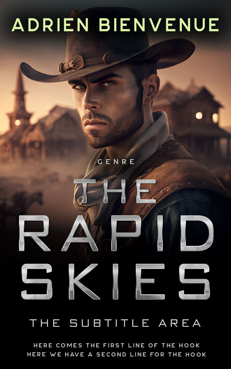 2D view of Premade Romance Book Cover - Indian Khaki