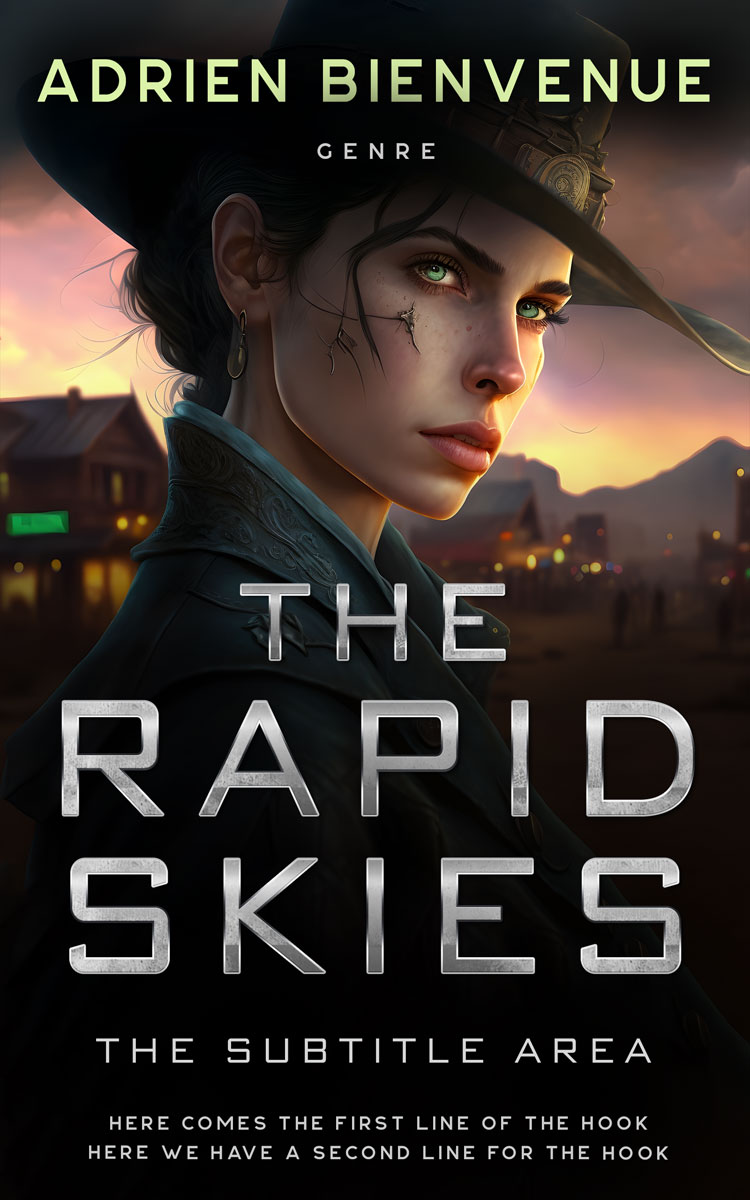 2D view of Premade Western Book Cover - Rodeo Dust