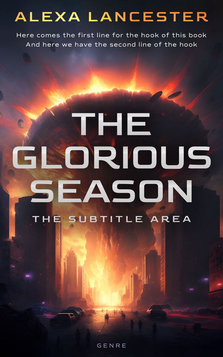 2D view of Premade Apocalyptica Book Cover - Burning Sand