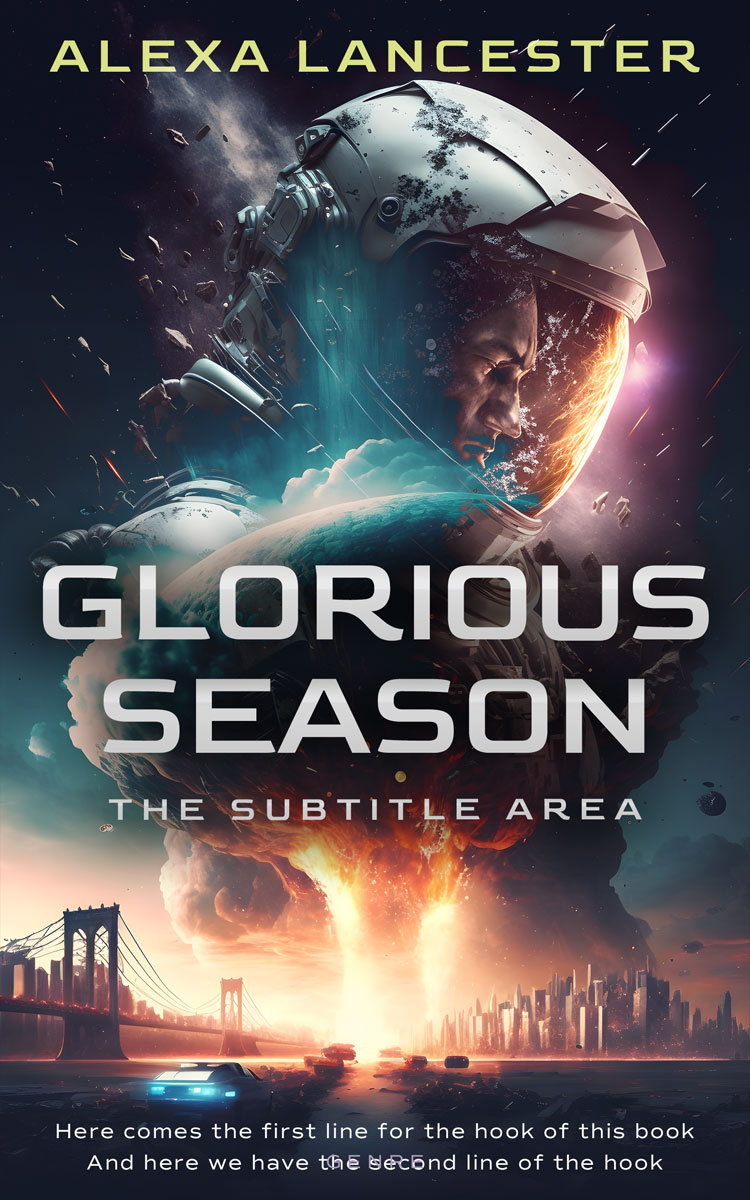 2D view of Premade Apocalyptica Book Cover - Akaroa