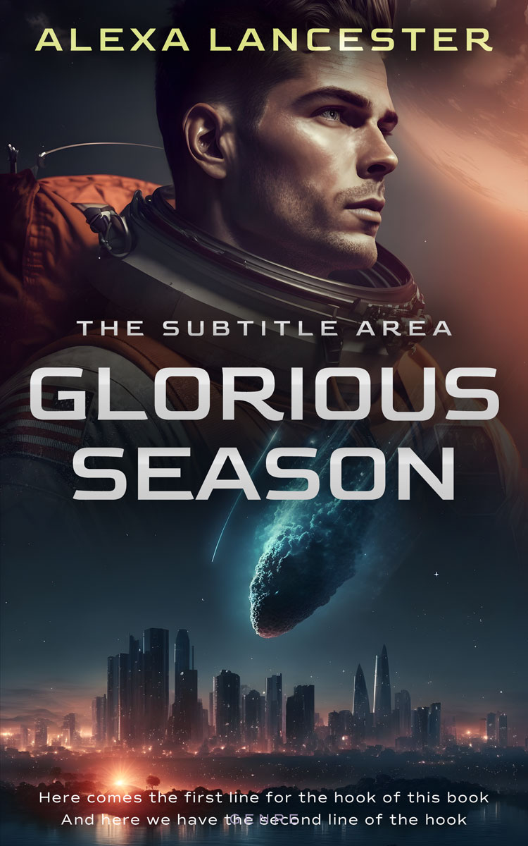 2D view of Premade Science Fiction Book Cover - Charade