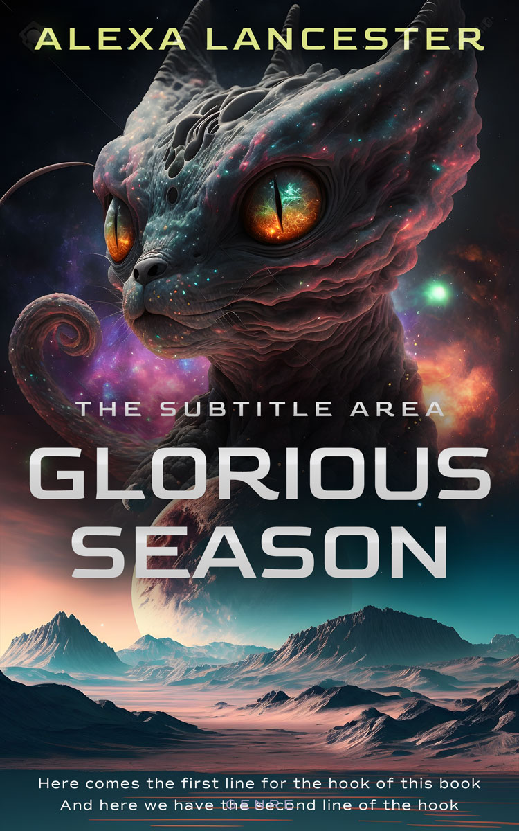 2D view of Premade Science Fiction Book Cover - Shark