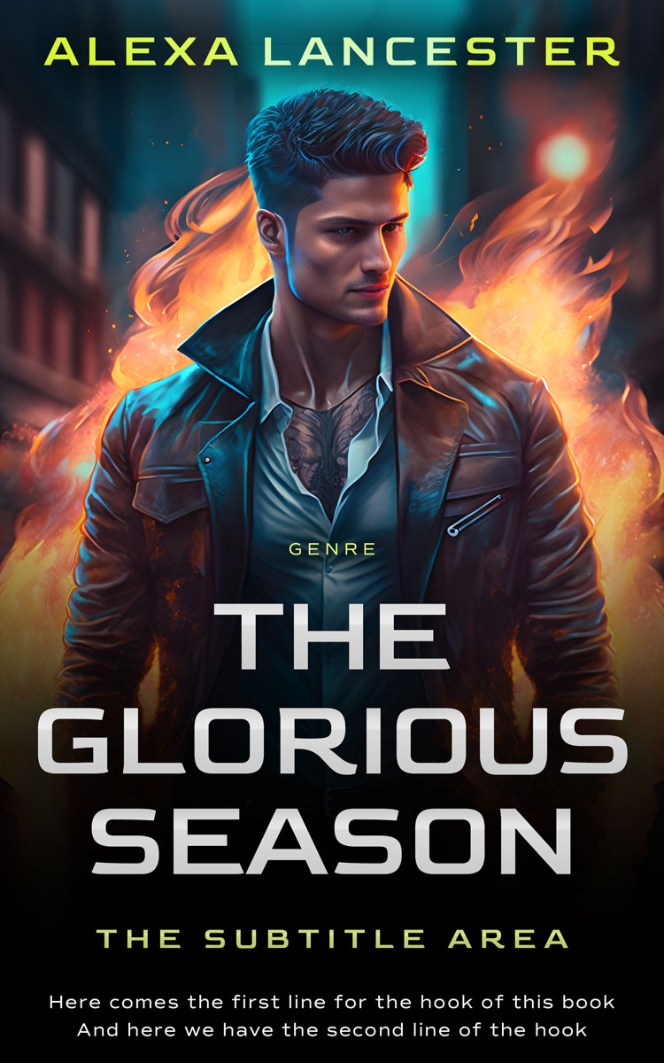 2D view of Premade Teen & Young Adult Book Cover - Tan