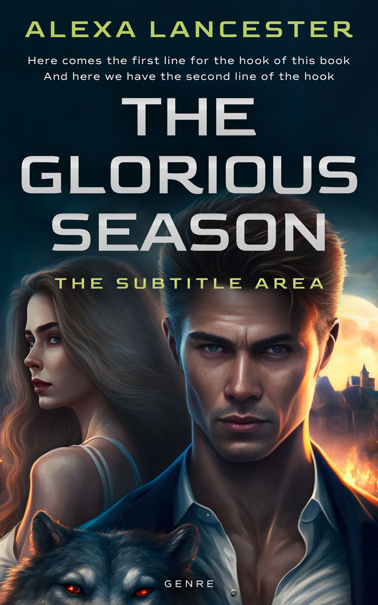 2D view of Premade Romance Book Cover - Ebony Clay