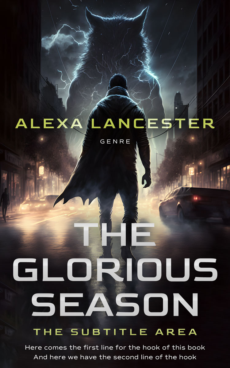 2D view of Premade Horror Book Cover - Thunder