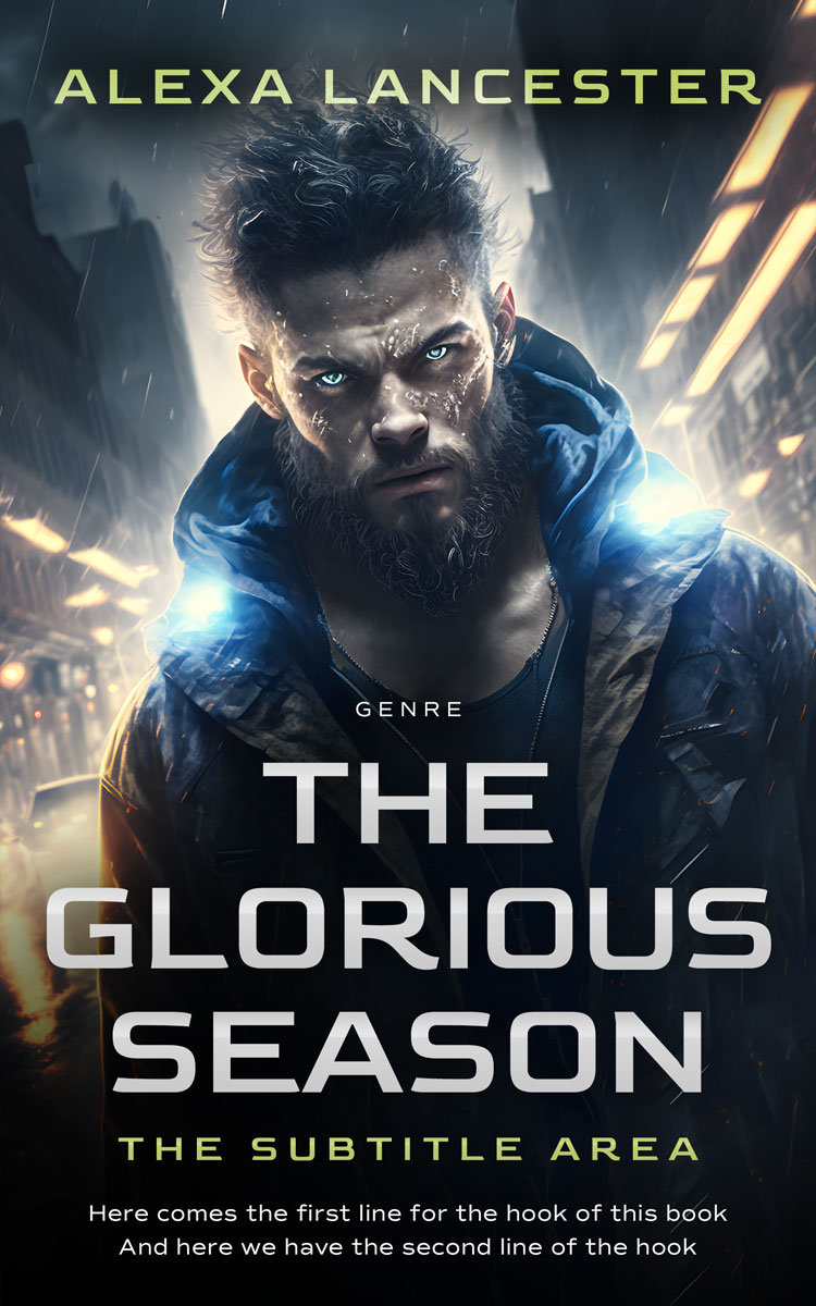 2D view of Premade Horror Book Cover - Foggy Gray