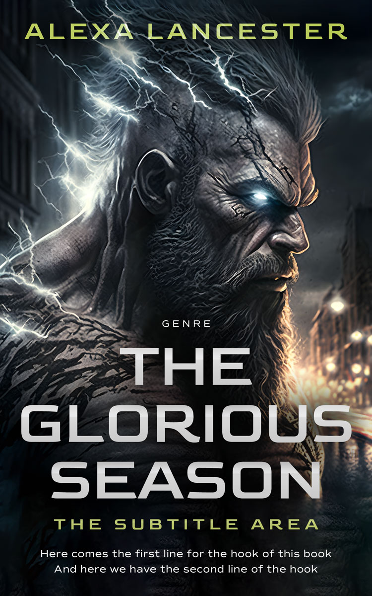 2D view of Premade Horror Book Cover - Shark