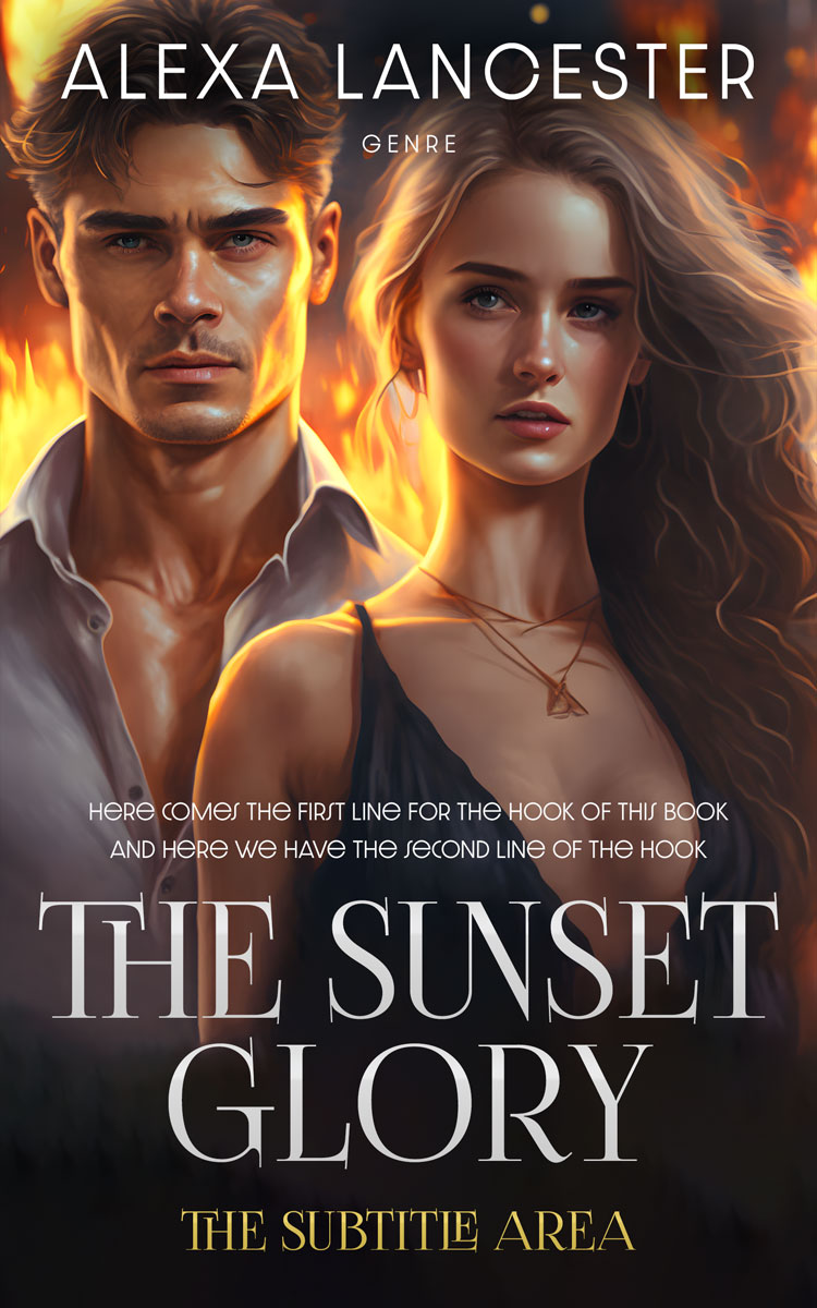 2D view of Premade Romance Book Cover - Cocoa Brown