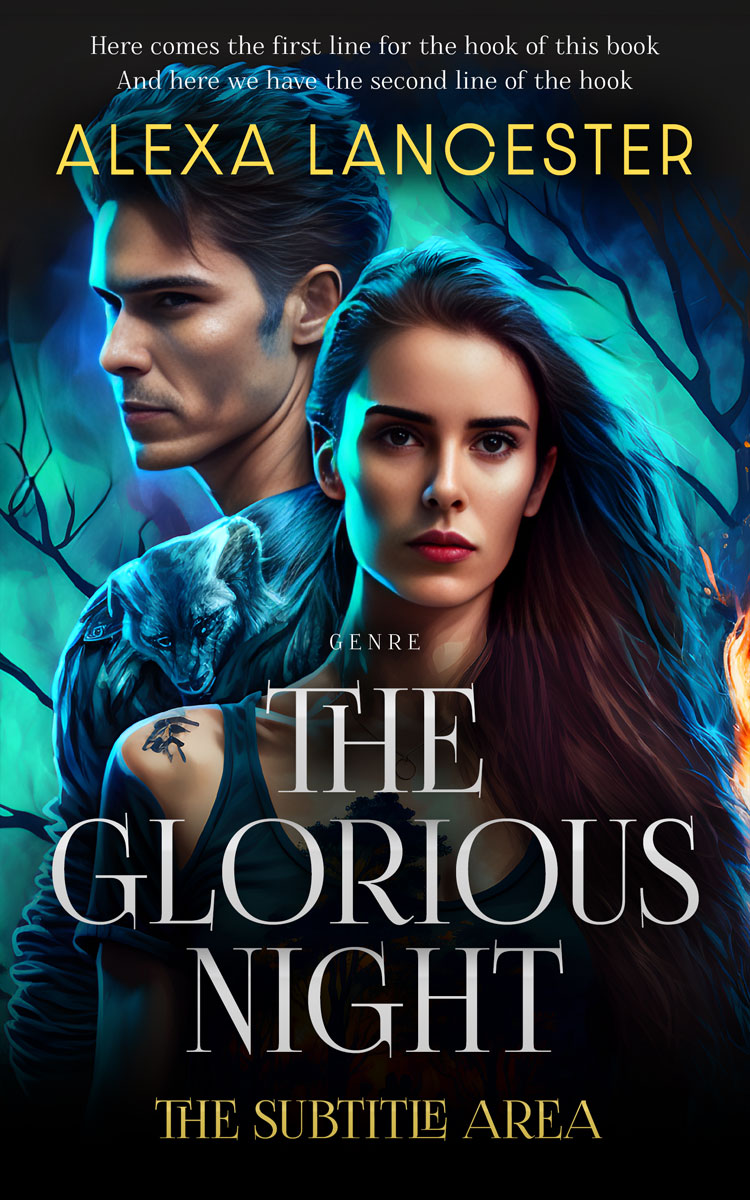 2D view of Premade Romance Book Cover - Bunker