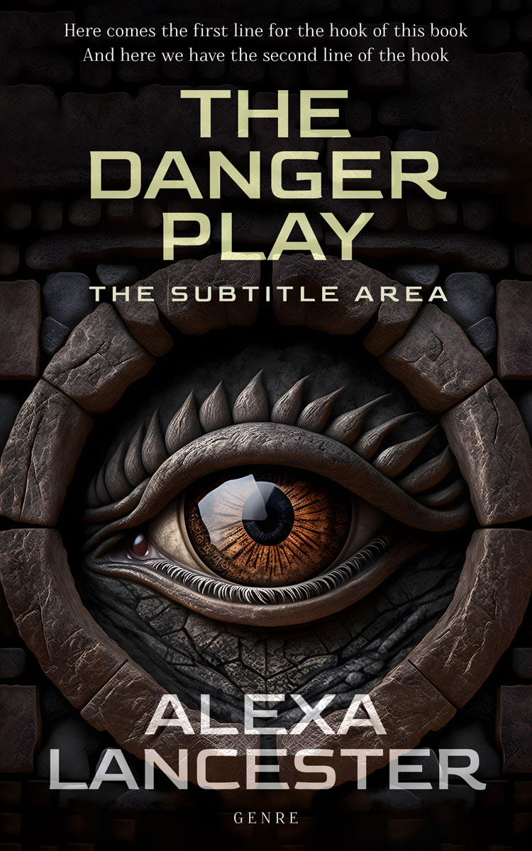 2D view of Premade Fantasy Book Cover - Cocoa Brown