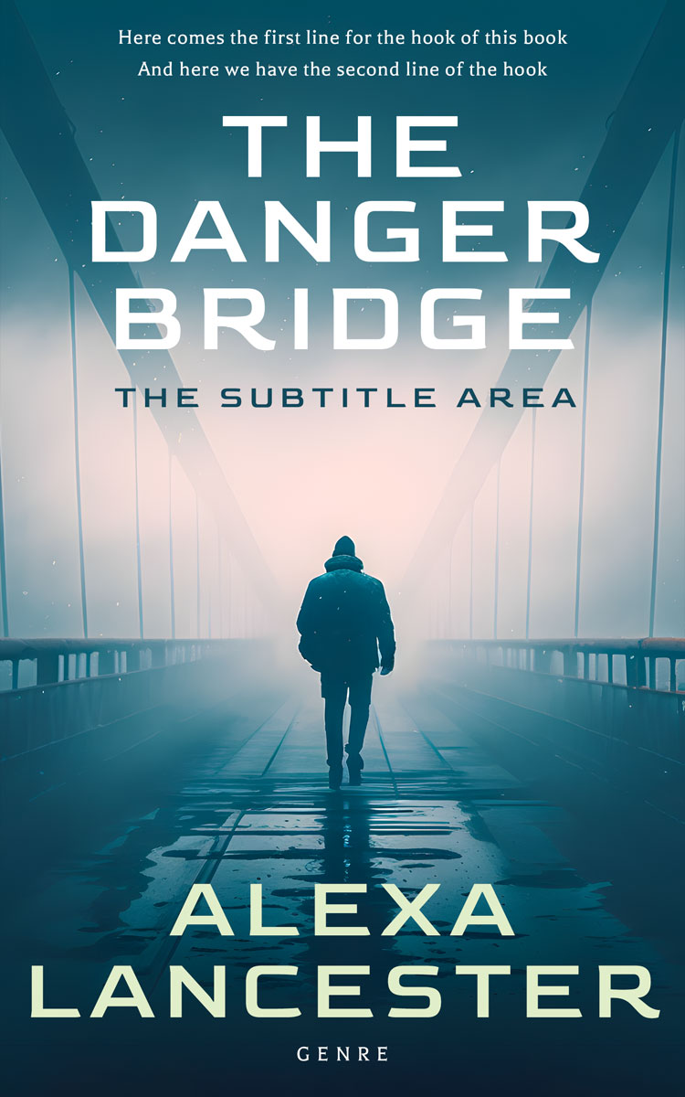 2D view of Premade Mystery & Thriller & Suspense Book Cover - Timberwolf