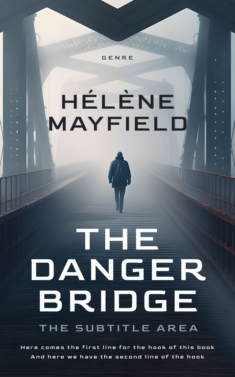 2D view of Premade Mystery & Thriller & Suspense Book Cover - Oxford Blue