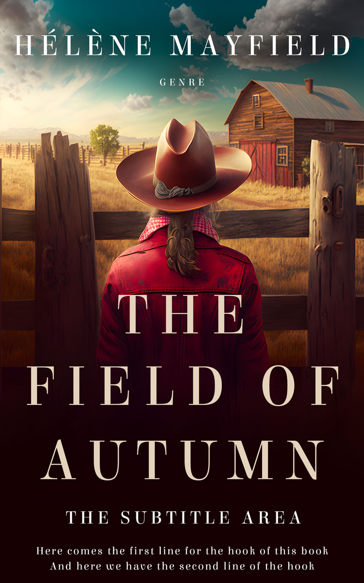 2D view of Premade Teen & Young Adult Book Cover - Tan