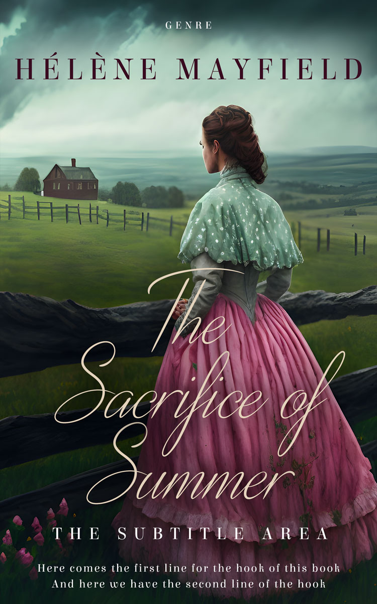 2D view of Premade Romance Book Cover - Heavy Metal