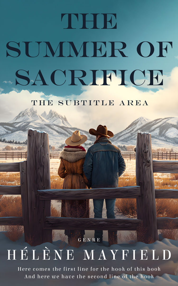 2D view of Premade Romance Book Cover - Limed Spruce