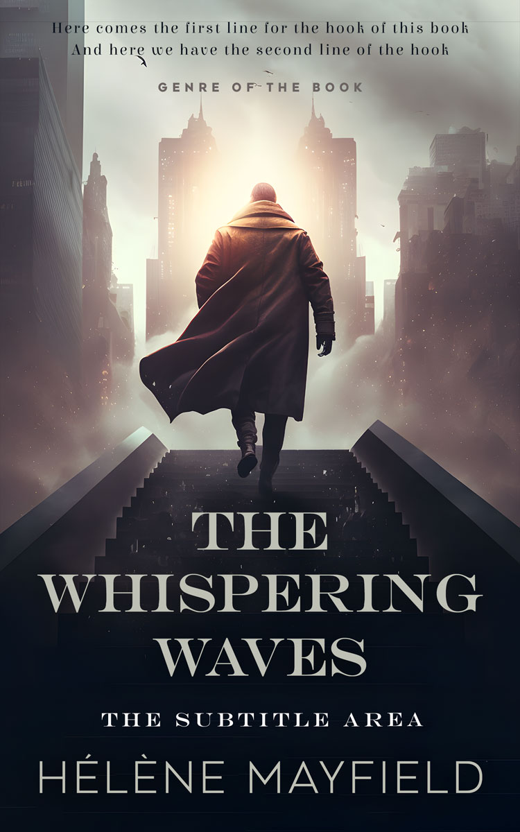 2D view of Premade Mystery & Thriller & Suspense Book Cover - Foggy Gray