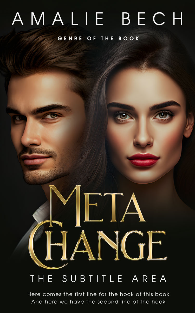 2D view of Premade Romance Book Cover - Teak