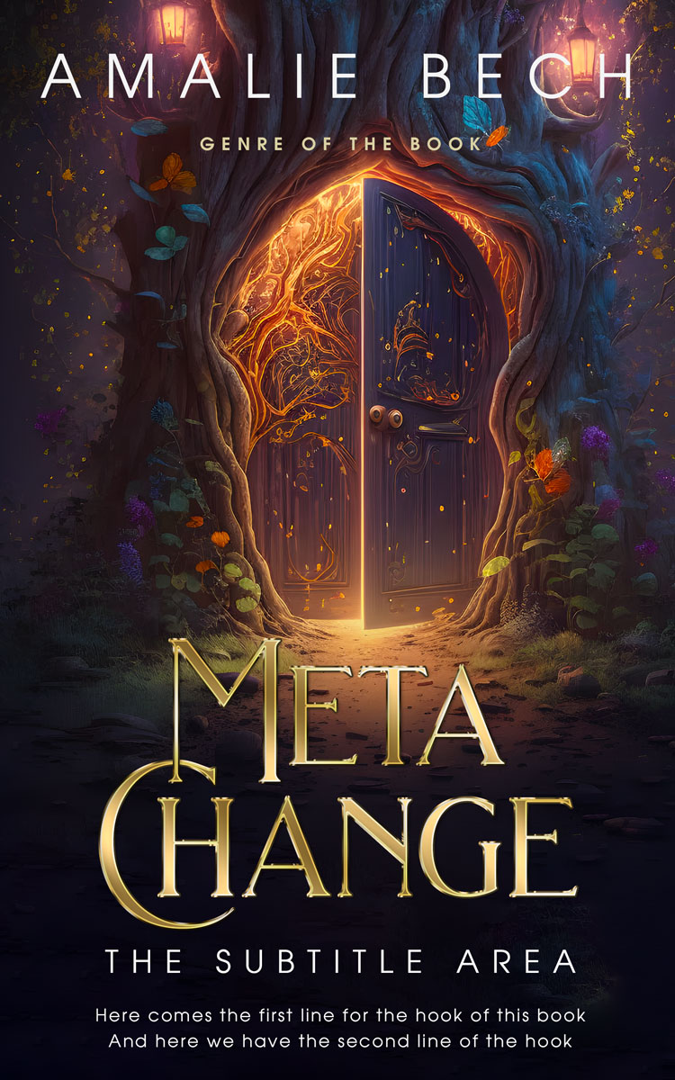 2D view of Premade Fantasy Book Cover - Thunder